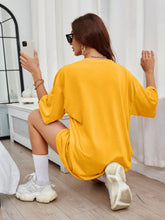 Letter Graphic Drop Shoulder Oversized Tee